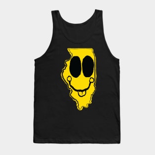 Illinois Happy Face with tongue sticking out Tank Top